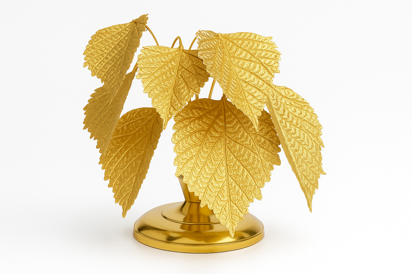 The Gilded Touch: Handcrafted Leaf Masterpiece