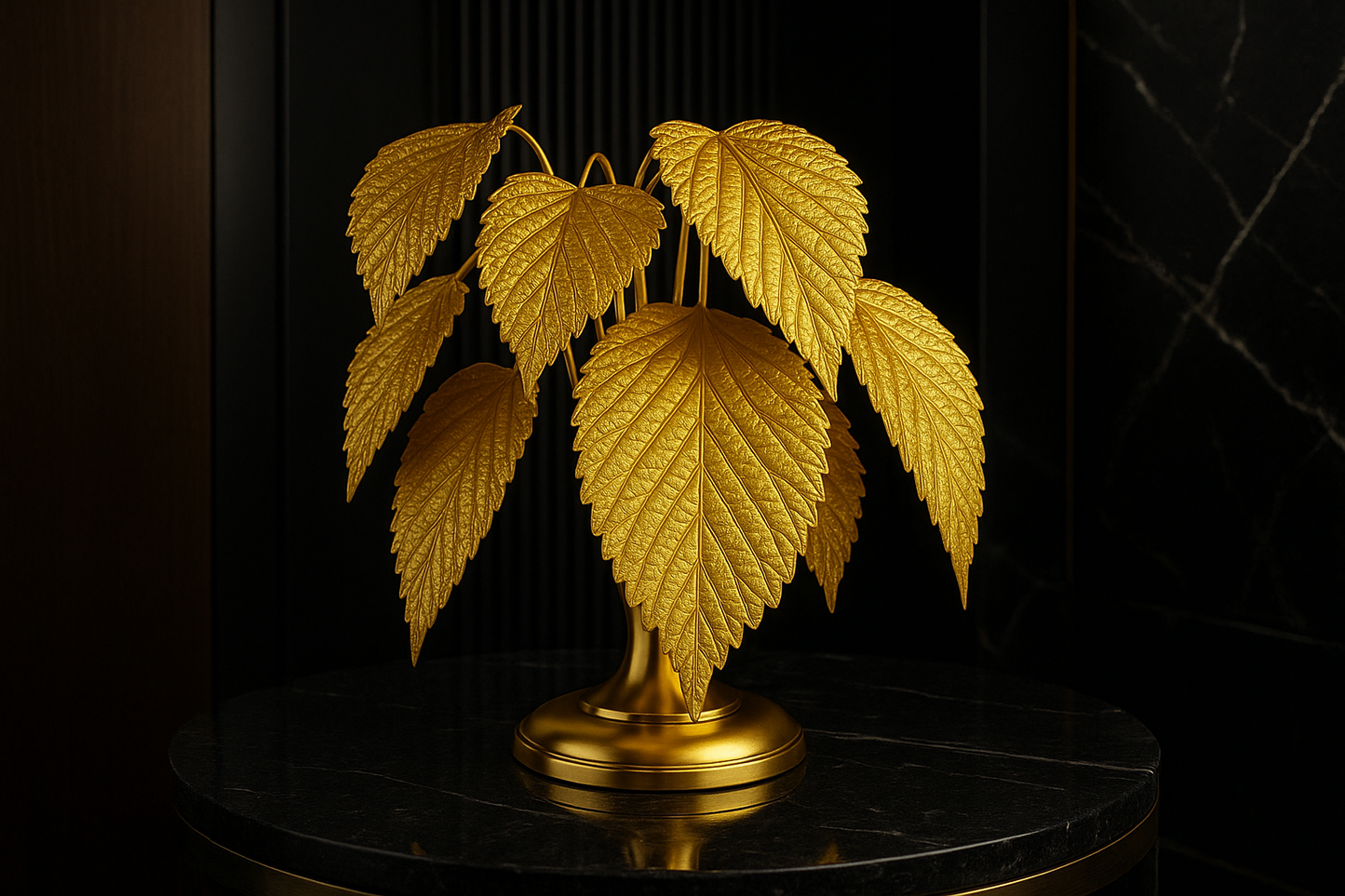 The Gilded Touch: Handcrafted Leaf Masterpiece