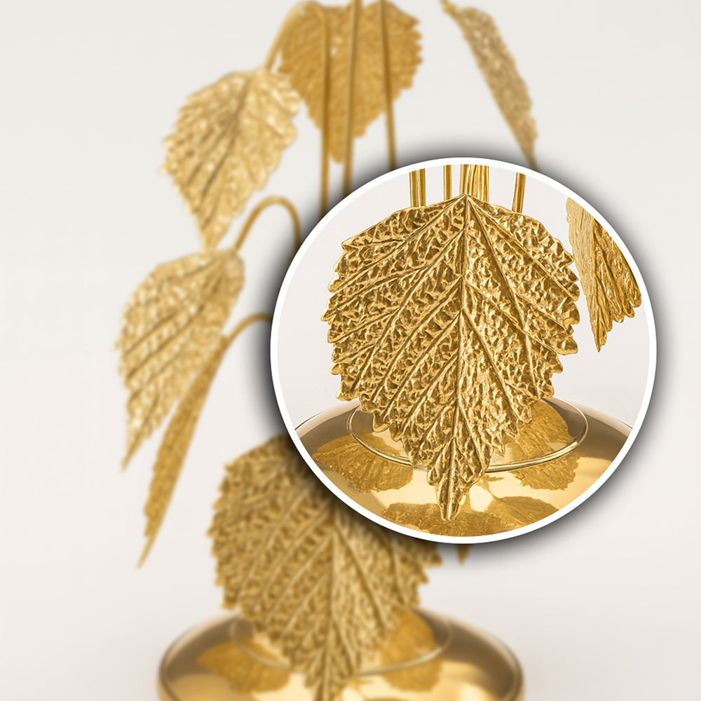 Gilded Grape Leaf Planter Small Size