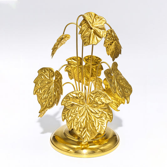 Gilded Grape Leaf Planter Medium Size